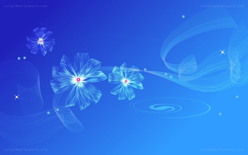 blue floral abstract design