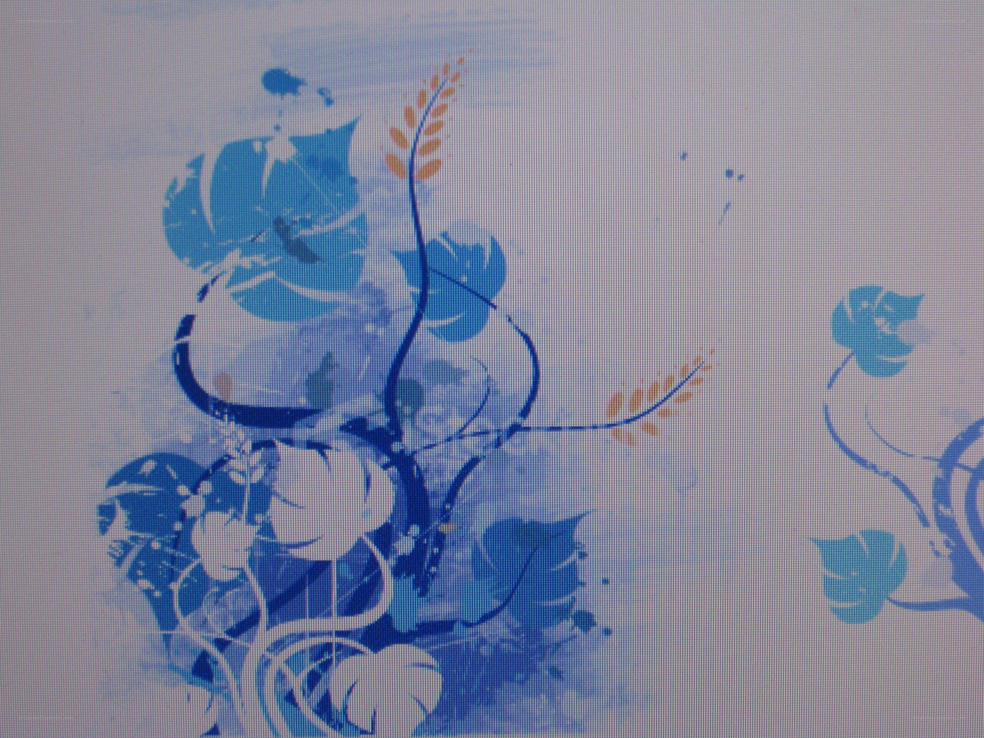 blue floral abstract design