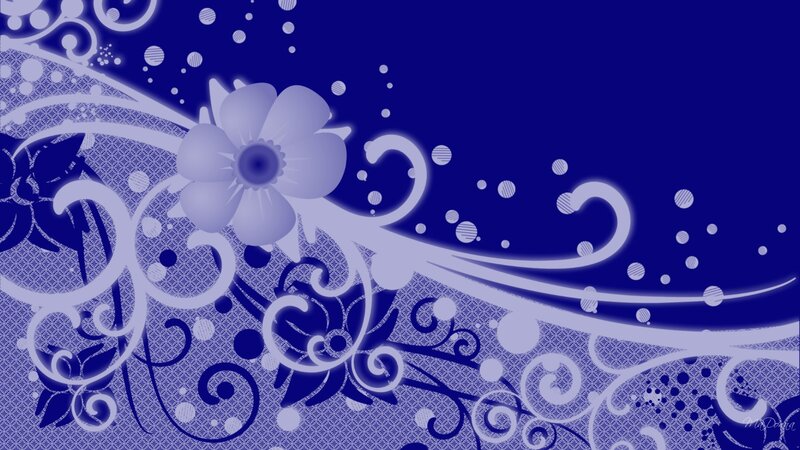 blue floral abstract design