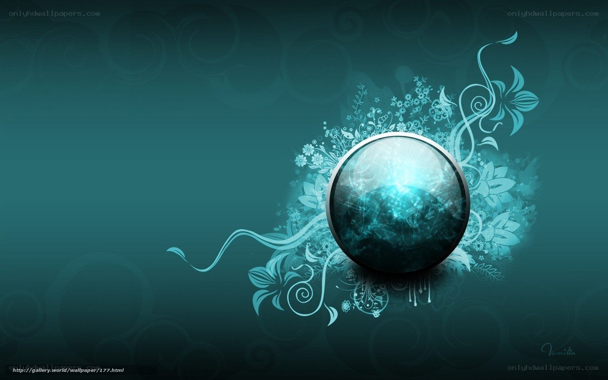 blue floral abstract design