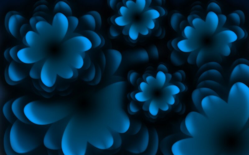 blue floral abstract pattern