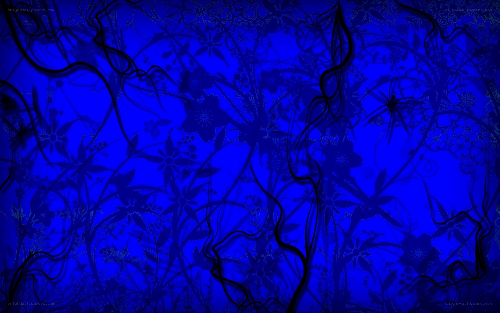 blue floral abstract pattern