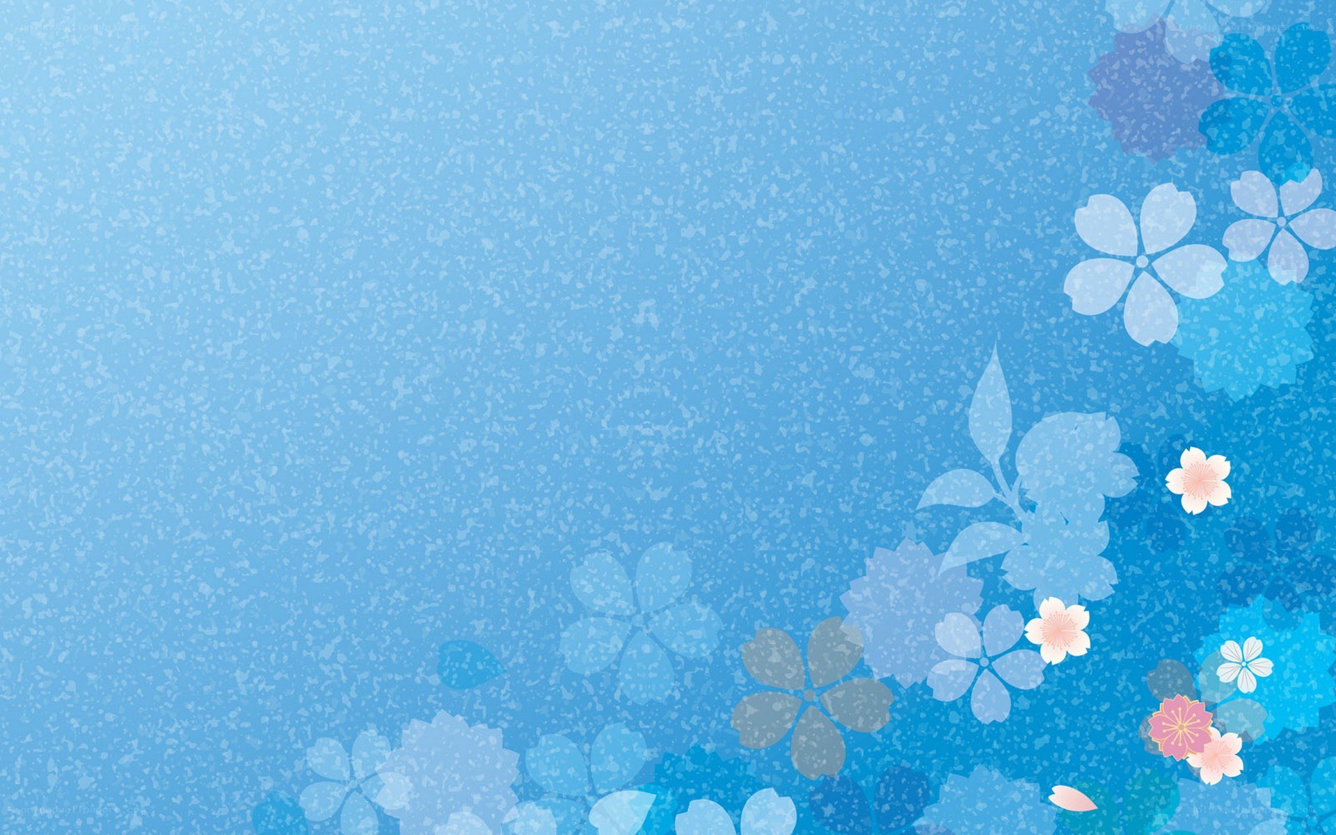 blue floral background design