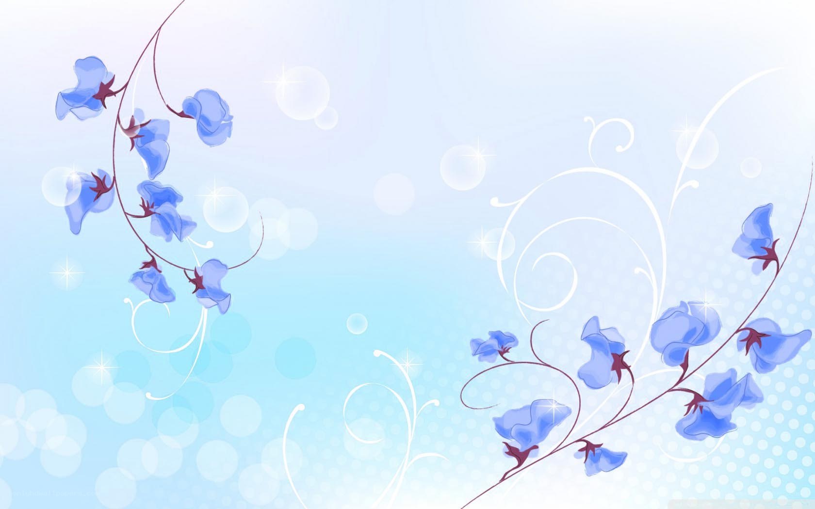 blue floral background design