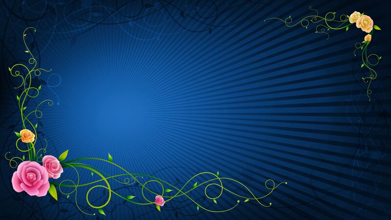 blue floral background design
