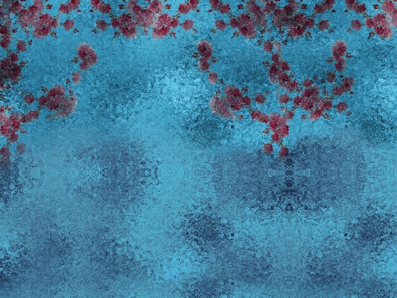 blue floral background texture