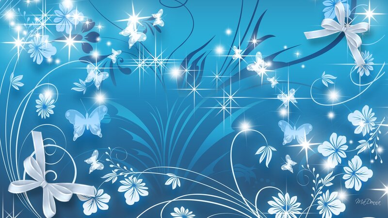 Blue Floral Background