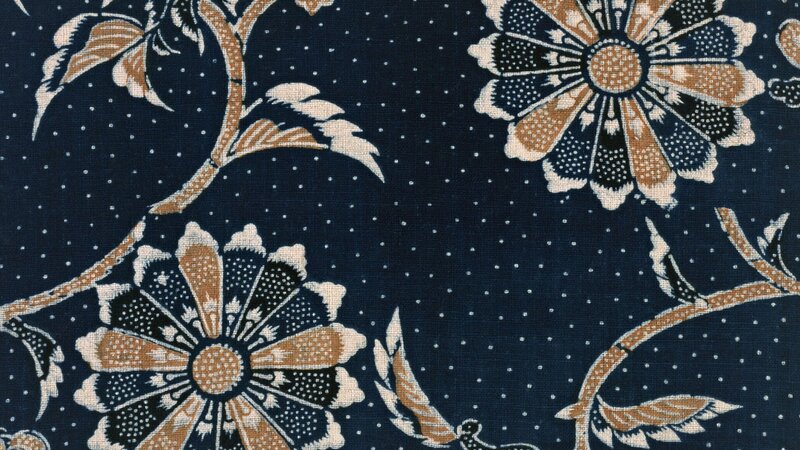blue floral batik pattern
