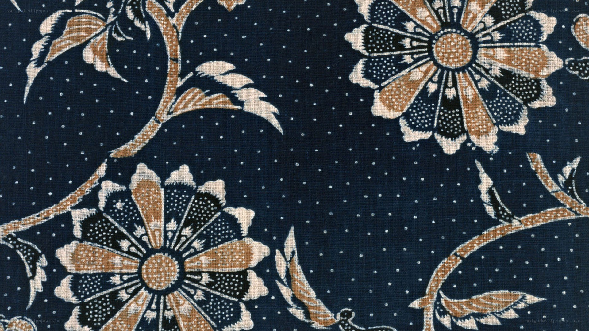 blue floral batik pattern