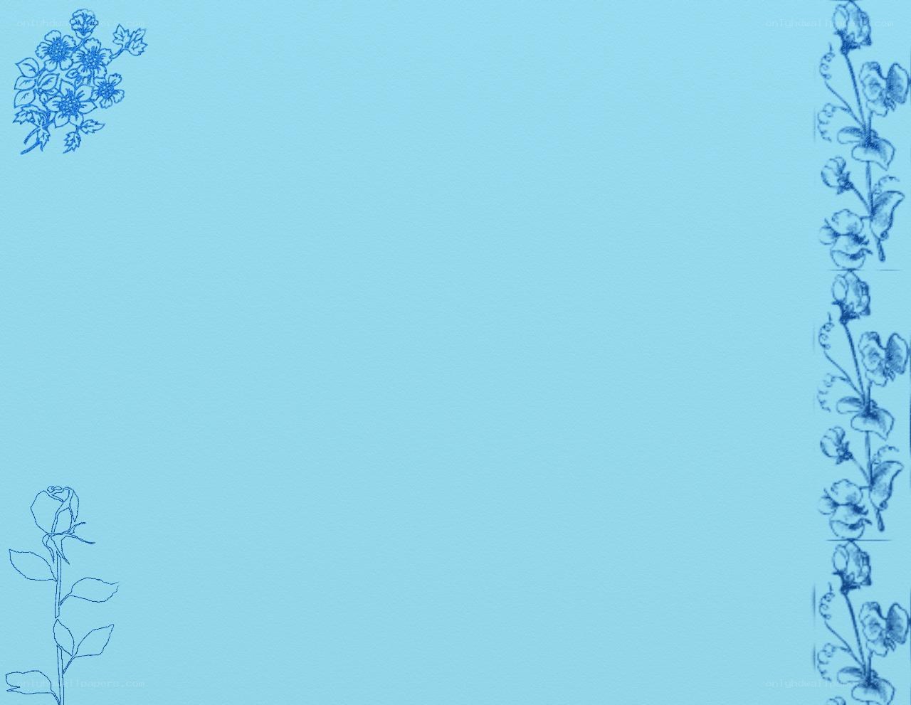 blue floral border design