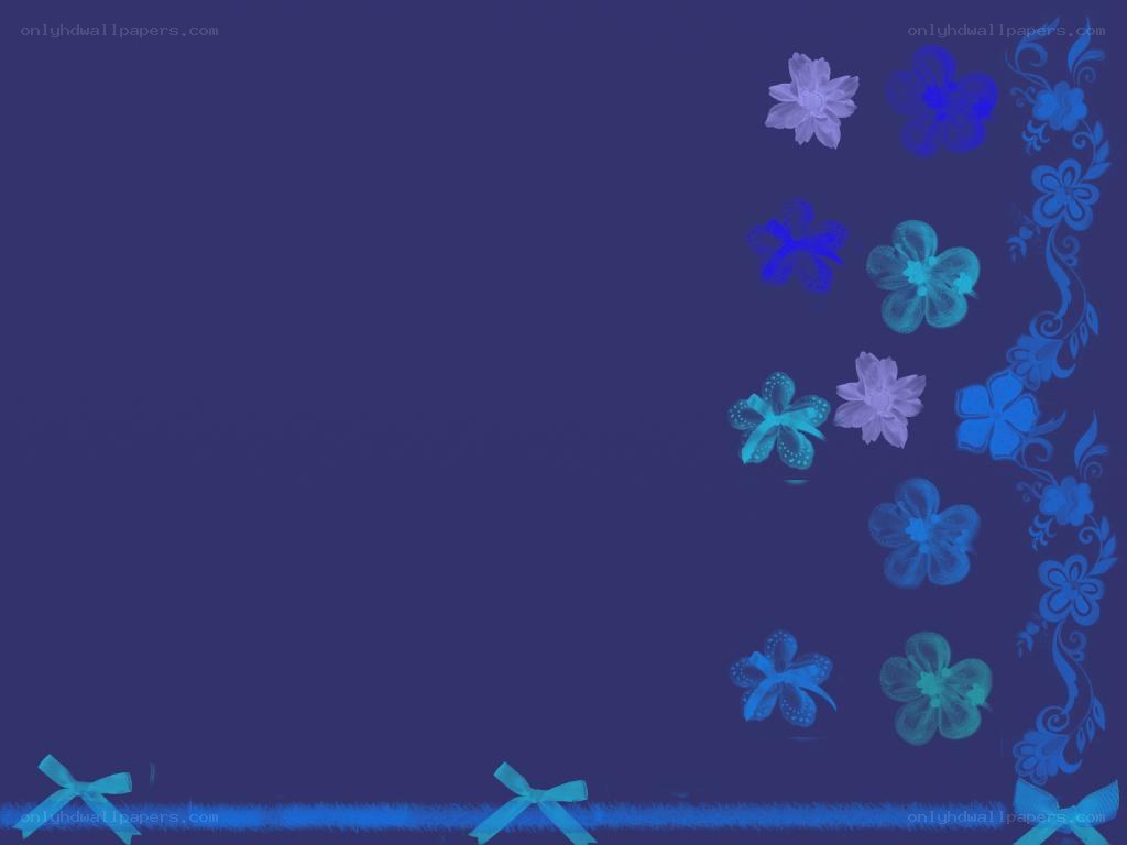 blue floral border design
