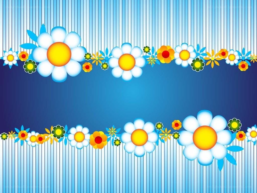 blue floral border design