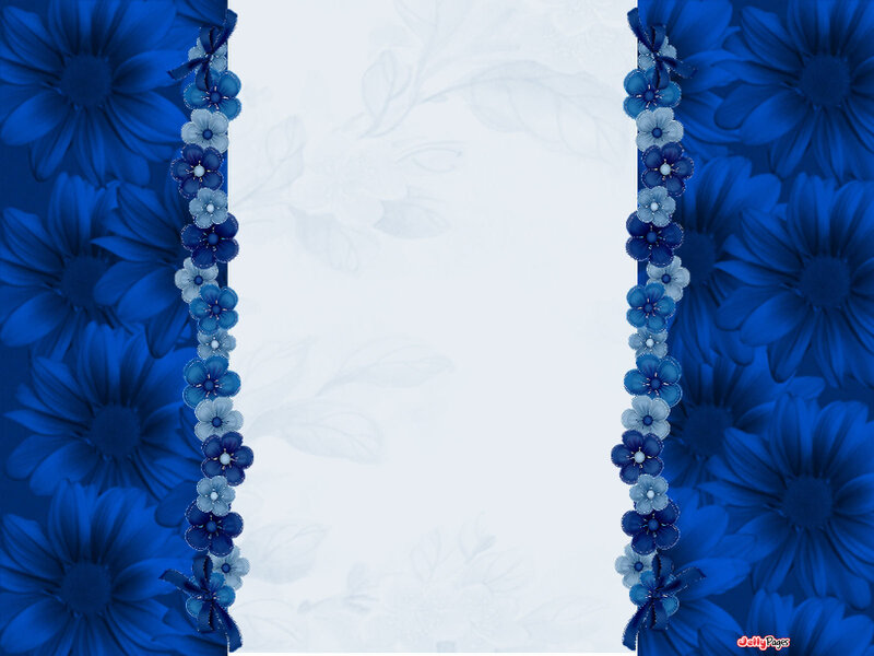 Blue Floral Border Design — Calm