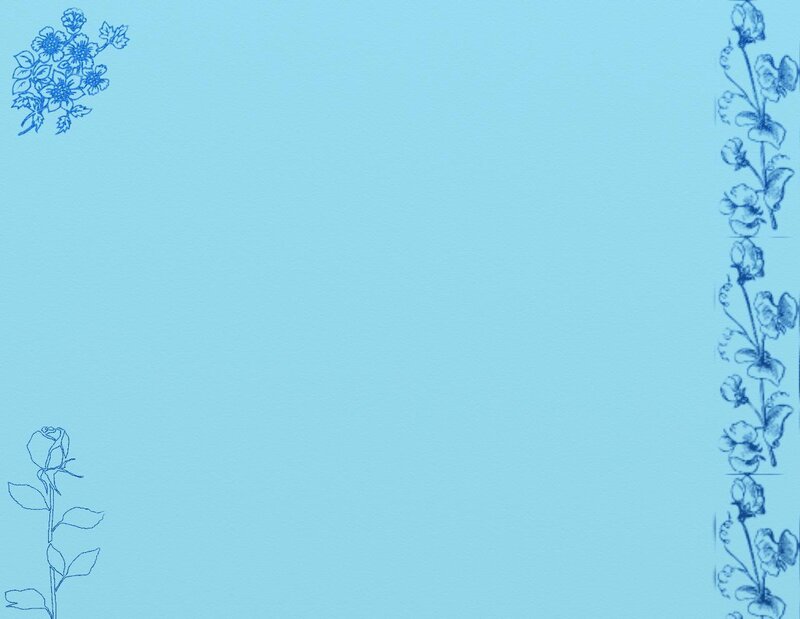 Blue Floral Border Design — Light Blue