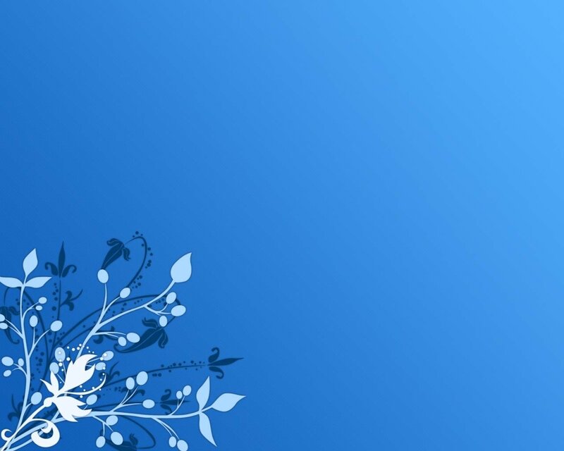 blue floral corner design