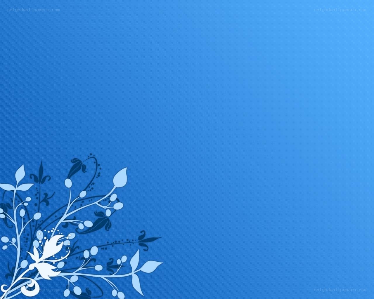 blue floral corner design