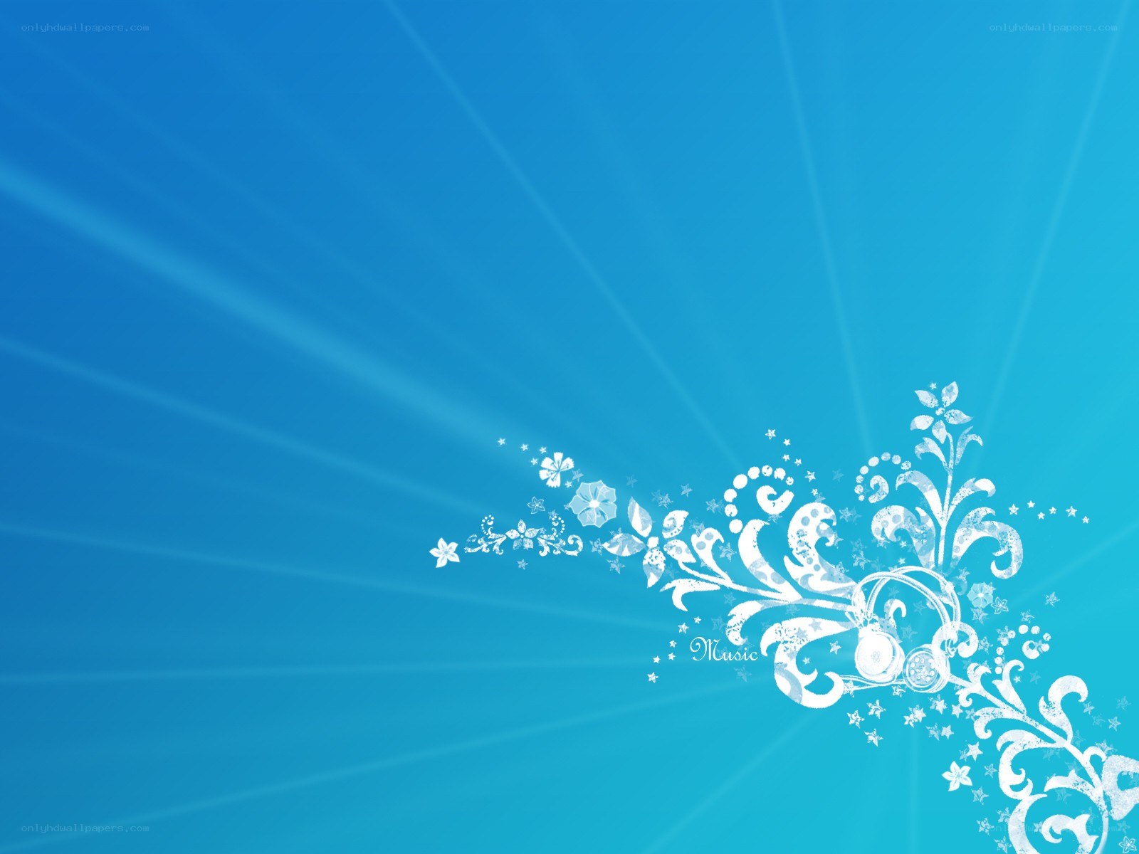 blue floral design background