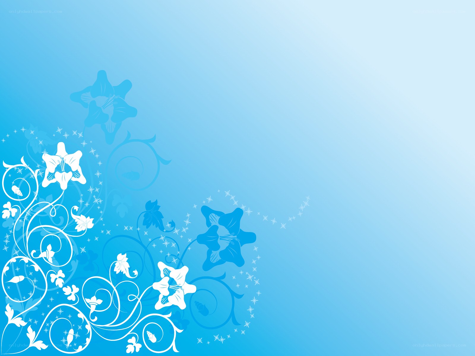 blue floral design background