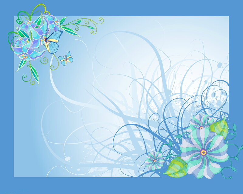 Blue Floral Design — Calm