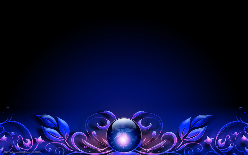Blue Floral Design — Dramatic