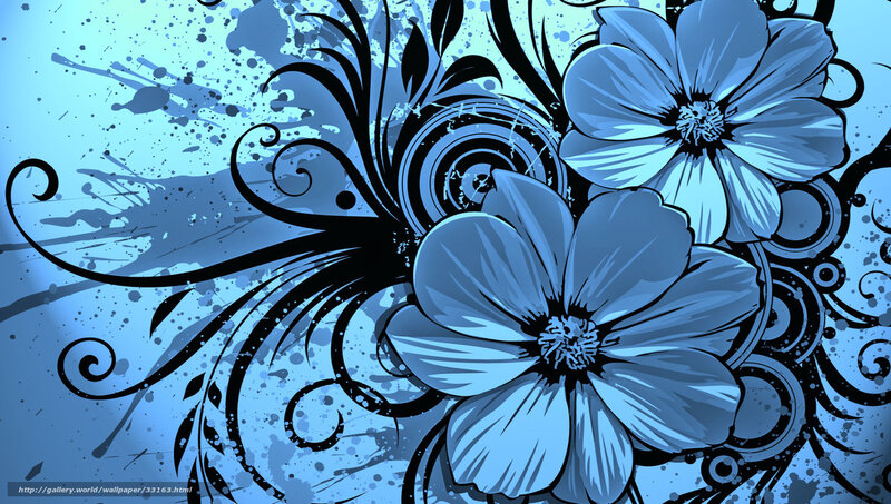 Blue Floral Design — Dynamic