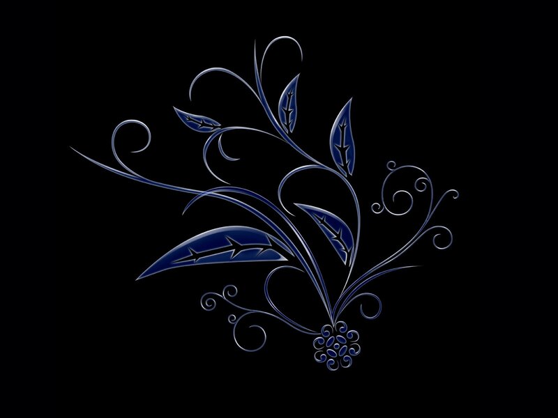 Blue Floral Design — Elegant