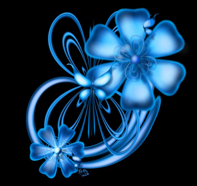 Blue Floral Design — Ethereal