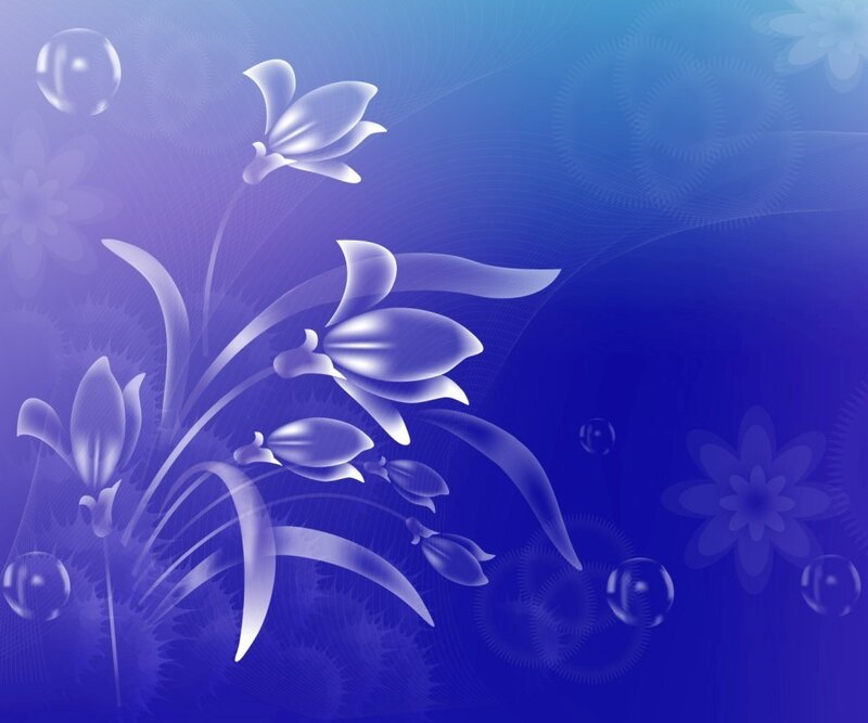 Blue Floral Design — Serene