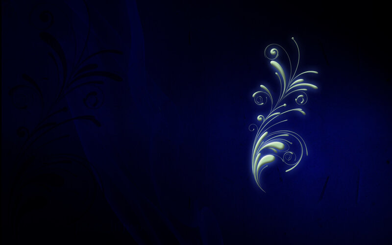 blue floral design wallpaper