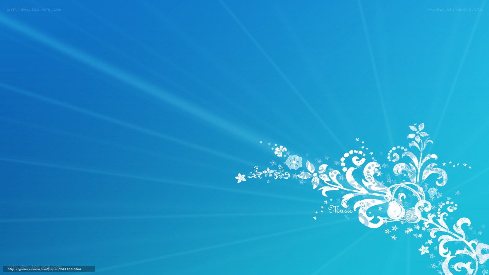 blue floral design wallpaper