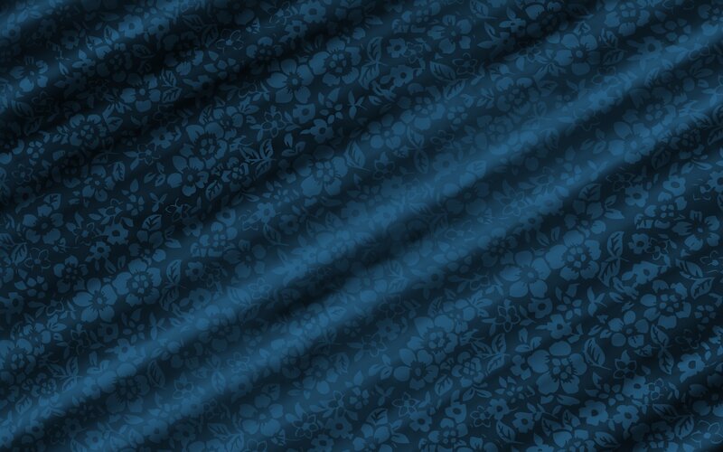 Blue Floral Fabric Pattern — Calm, Digital Art