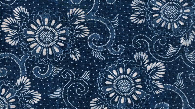 Blue Floral Fabric Pattern — Calm