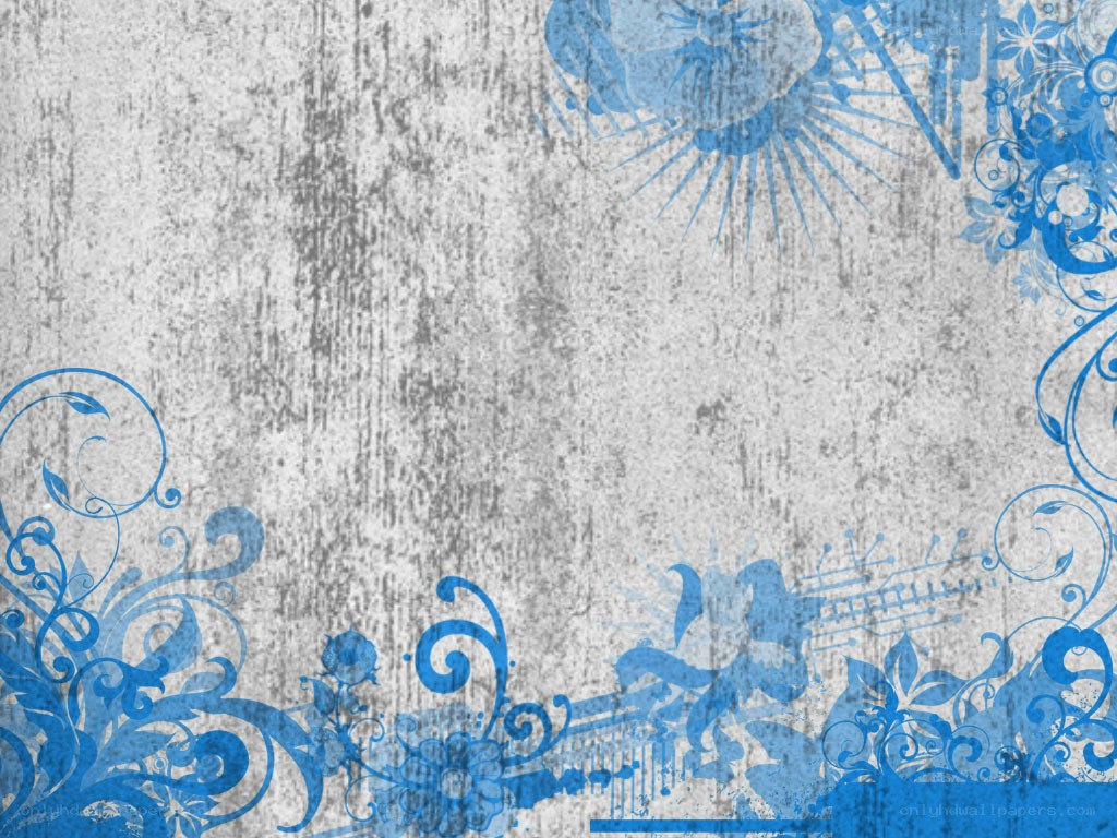 blue floral grunge background