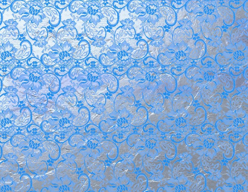 Blue Floral Lace Fabric — Ornate, Photograph, Floral Pattern