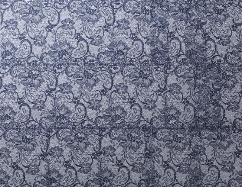 Blue Floral Lace Fabric — Ornate, Photograph