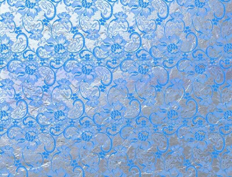 Blue Floral Lace Fabric — Ornate