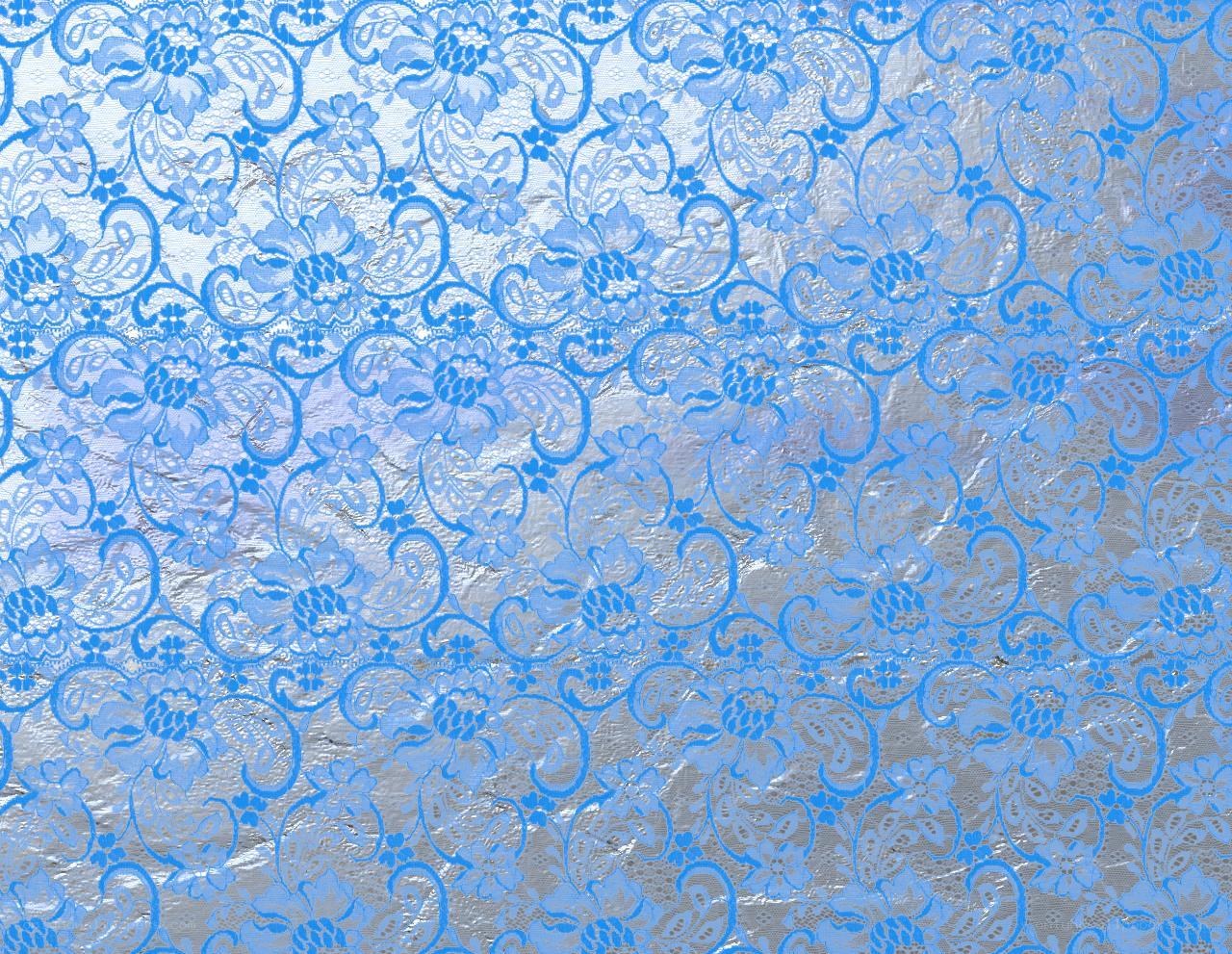 blue floral lace pattern
