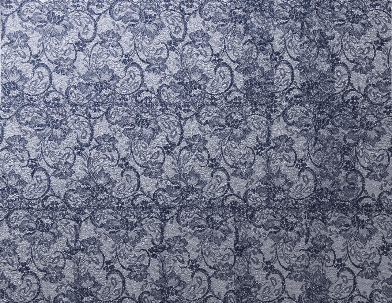 blue floral lace pattern