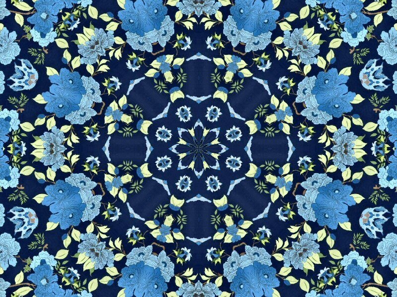 Blue Floral Mandala Pattern — Calm