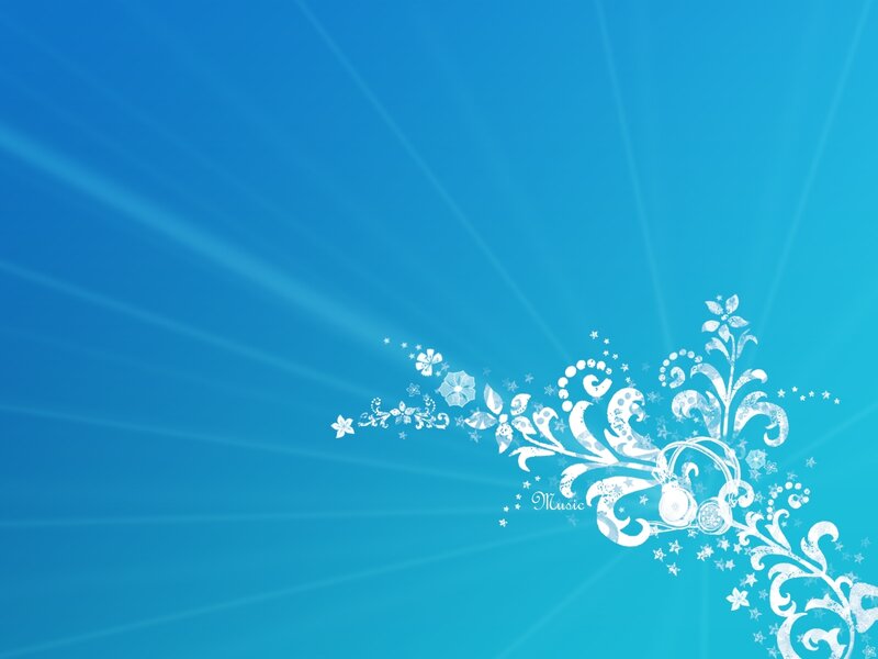 blue floral music design