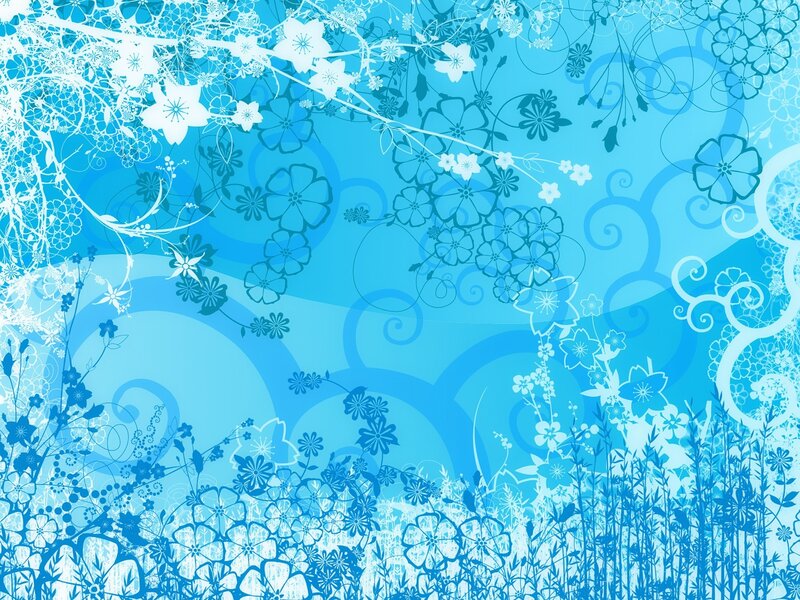 blue floral pattern background