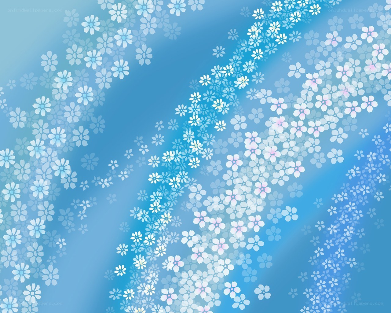blue floral pattern background