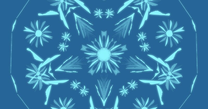 Blue Floral Pattern — Calm, Digital Art