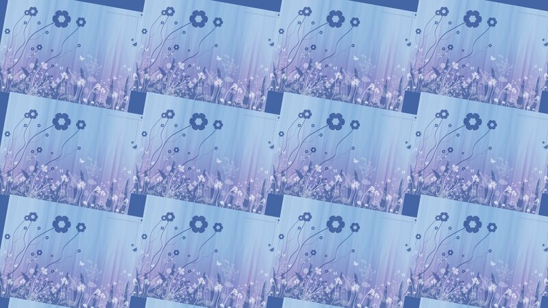 Blue Floral Pattern — Calm, Illustration