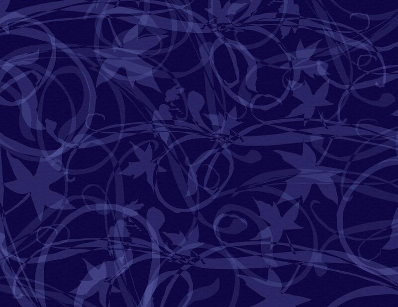 Blue Floral Pattern — Calm, Vector Art, Flowers, Leaves, Vines