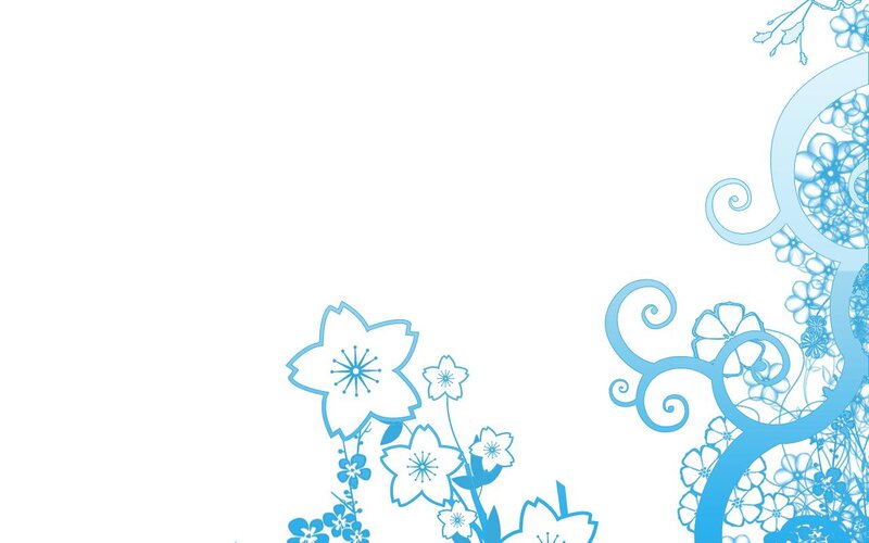 Blue Floral Pattern — Calm, Vector Art, Flowers, Swirls