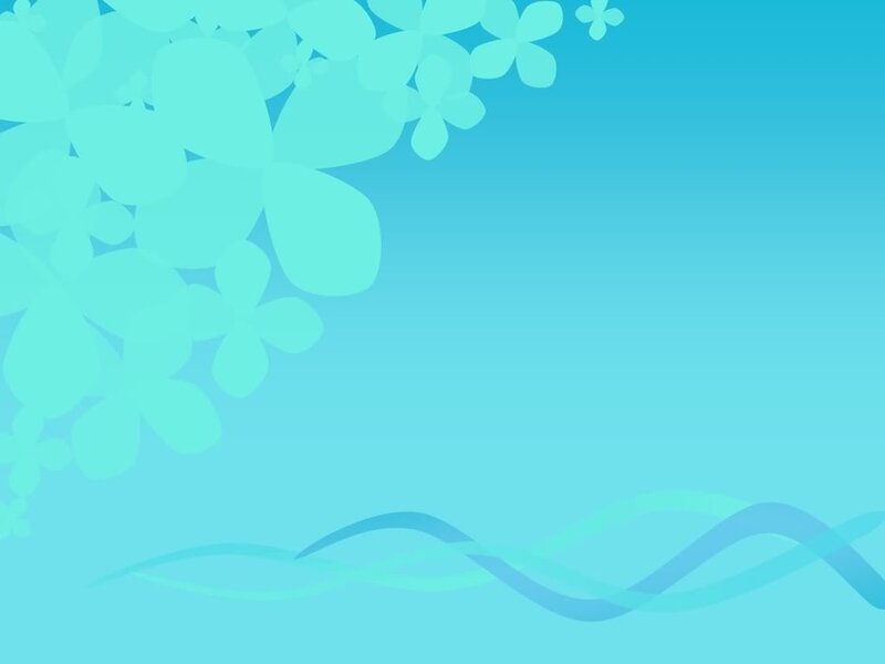 Blue Floral Pattern — Cyan