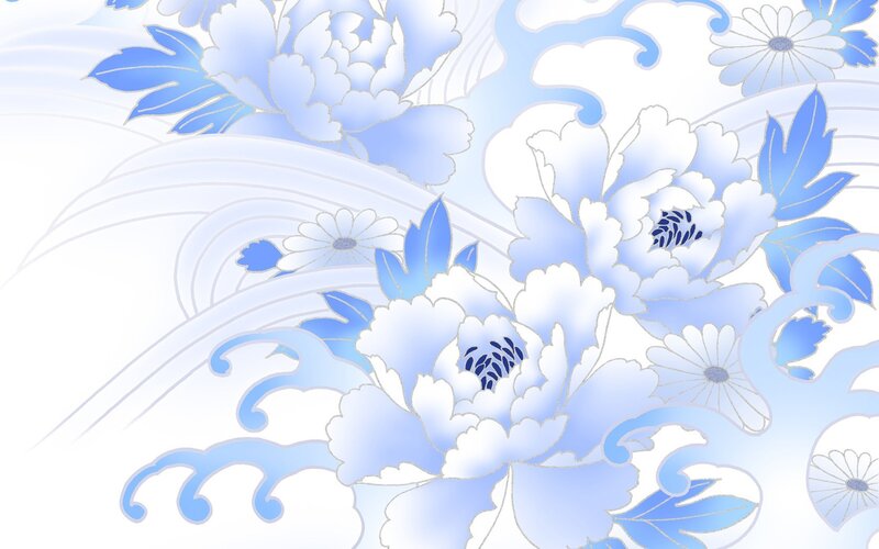 blue floral pattern design