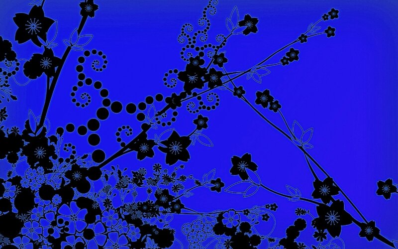 blue floral pattern design