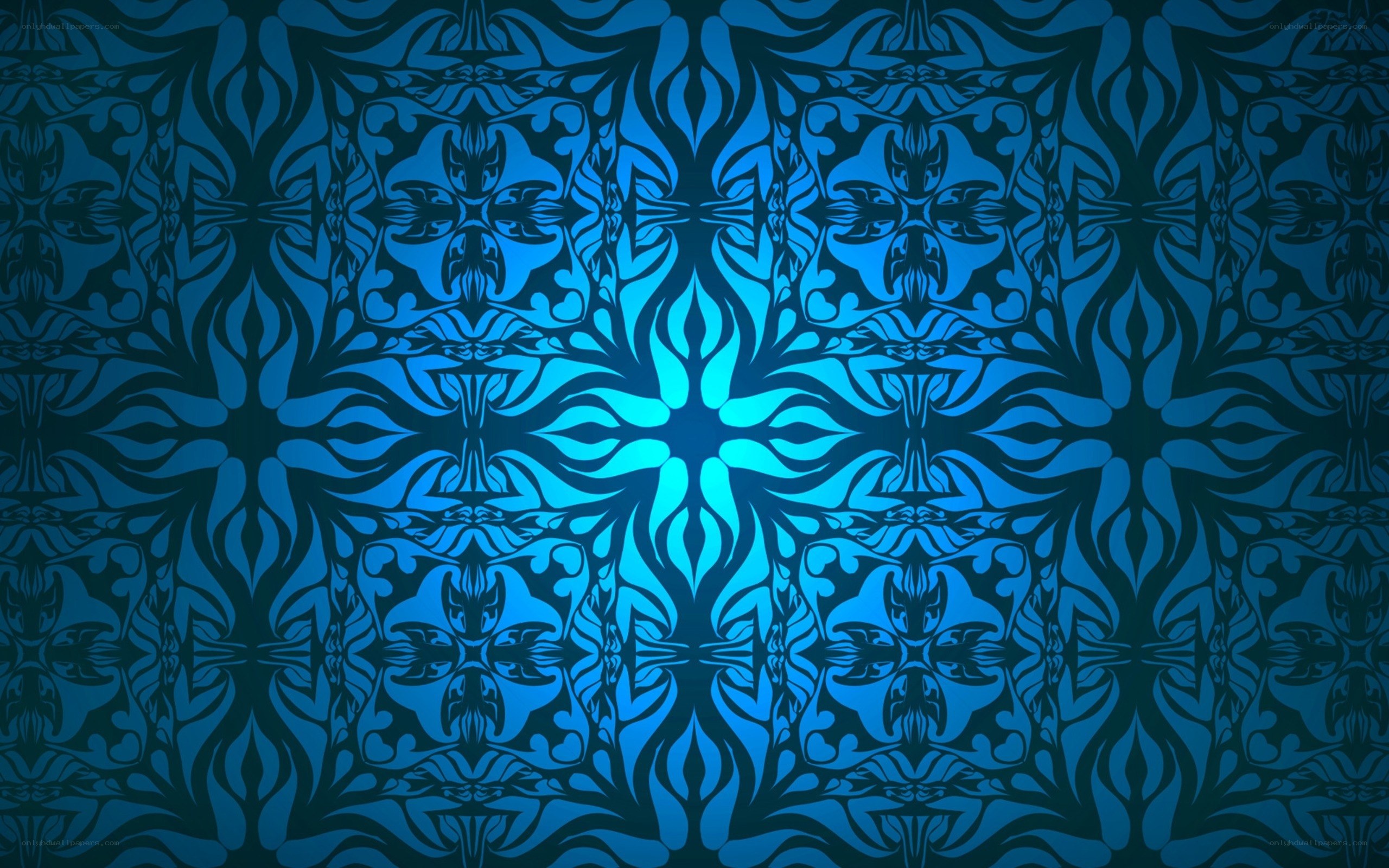 blue floral pattern design